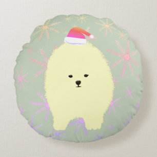 Pomeranian Dog Christmas throw cushion