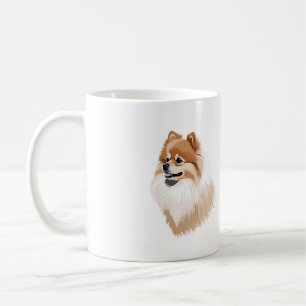 Pomeranian dog coffee mug