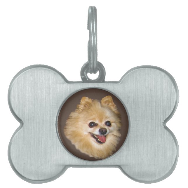 Pomeranian Dog Customisable Tag (Front)