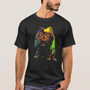 Pomeranian Dog Face Puppy Pop Art T-Shirt