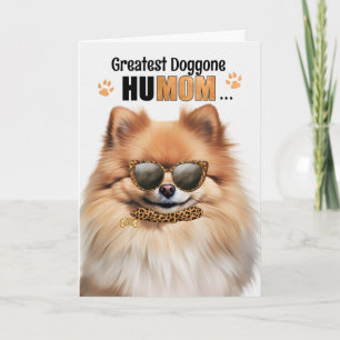Pomeranian Dog Greatest HuMOM Mother's Day Holiday Card