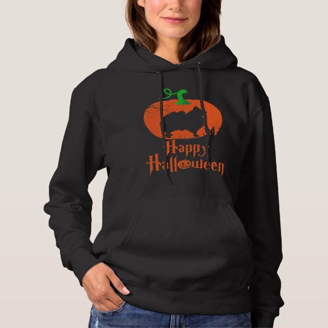 Pomeranian Dog Halloween Hoodie (Front)