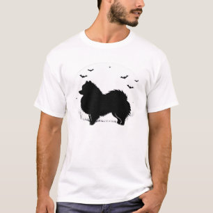 Pomeranian Dog ? Halloween Moon Silhouette Classic T-Shirt
