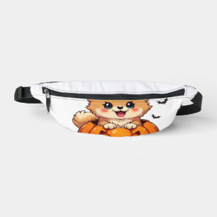 Pomeranian dog Happy Halloween pumpkin Classic T-S Bum Bags