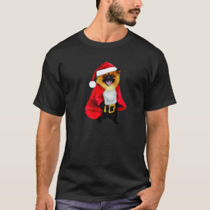 Pomeranian Dog in Christmas Costume Santa Pet Hol T-Shirt