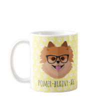Pomeranian Dog In Nerd Glasses | POMER-BRAINY-AN