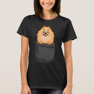 Pomeranian Dog In Pocket Dog Cute T-Shirt