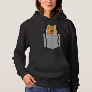 Pomeranian Dog In Pocket Funny Pom Puppy Hoodie
