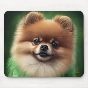 Pomeranian Dog in St. Patrick's Day Dress Mouse Mat