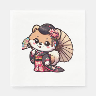 Pomeranian Dog Kimono Napkin