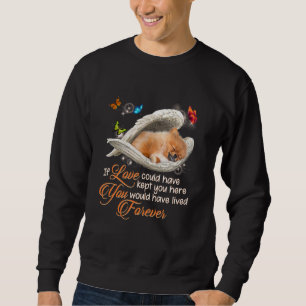 Pomeranian Dog Paw Love Loss Of Dog Beautiful Pet Sweatshirt
