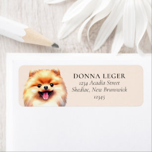 Pomeranian Dog Personalised Address