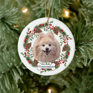 Pomeranian dog Personalised Pet Ornament