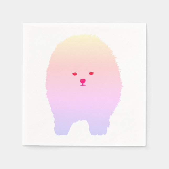 Pomeranian , Dog, Puppy Art Paper Napkins (Front)