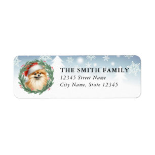 Pomeranian Dog Return Address Labels