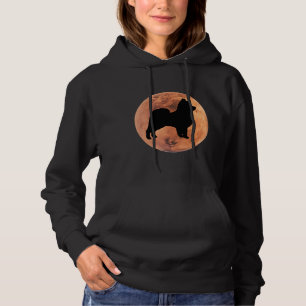 Pomeranian Dog Silhouette In Mars Pomeranian Lover Hoodie