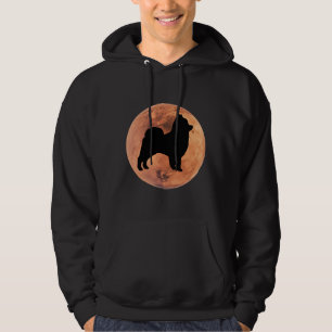 Pomeranian Dog Silhouette In Mars Pomeranian Lover Hoodie