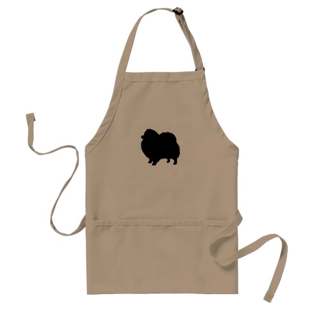Pomeranian Dog Silhouette Standard Apron (Front)