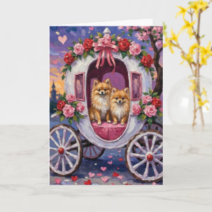 Pomeranian Dog Valentine's Day  Card