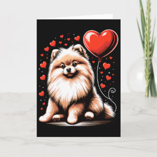 Pomeranian Dog Valentine's Day Dog Owner Valentine Card