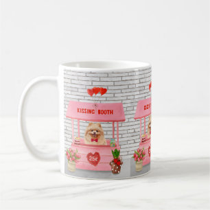 Pomeranian Dog Valentine's Day Kissing Booth Coffee Mug