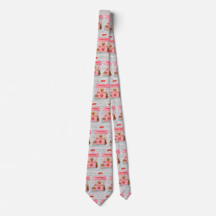 Pomeranian Dog Valentine's Day Kissing Booth Tie