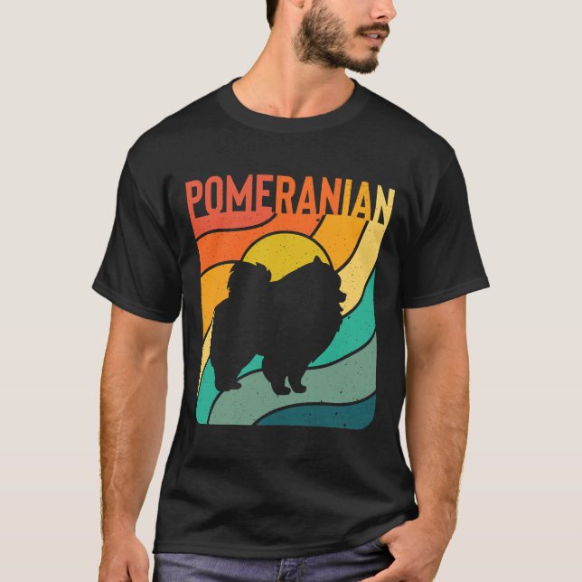 Pomeranian Dog Vintage Pet Lover T-Shirt (Front)