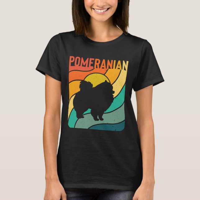 Pomeranian Dog Vintage Pet Lover T-Shirt (Front)