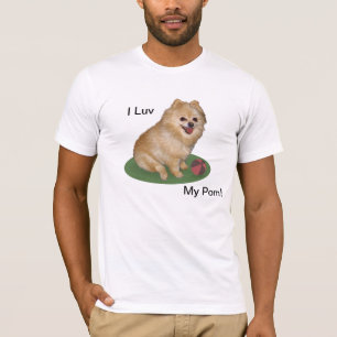 Pomeranian Dog with Ball Customisable T-Shirt