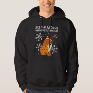 Pomeranian Doggy Toy Spitz Dog Christmas Girl Hoodie