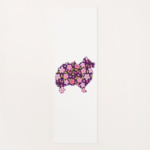 Pomeranian Dogs Flower Pattern Pomeranians Lover Yoga Mat