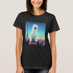 Pomeranian  Eiffel Tower France Paris Men Women Do T-Shirt