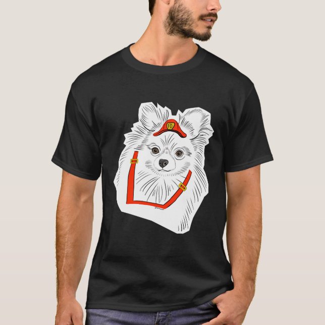 Pomeranian Fire Pup T-Shirt (Front)