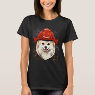 Pomeranian Firefighter Pomeranian Dog Lover T-Shirt