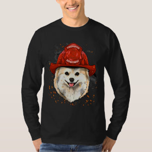 Pomeranian Firefighter Pomeranian Dog Lover T-Shirt