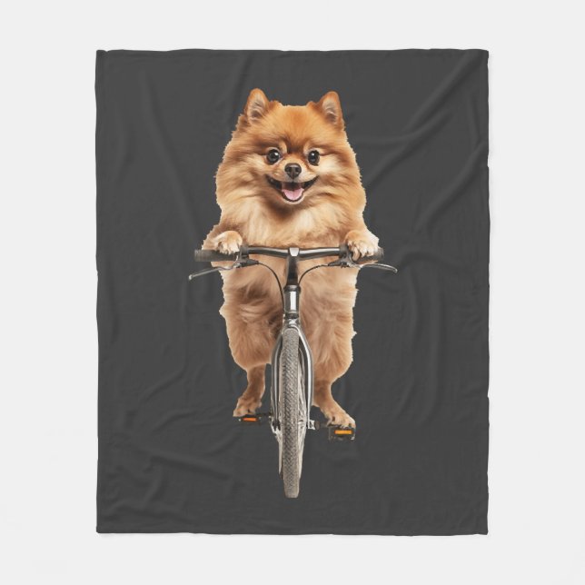 Pomeranian Fleece Blanket (Front)