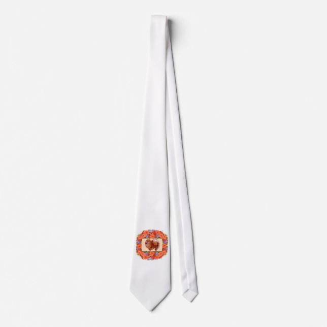 Pomeranian Floral Tie (Front)