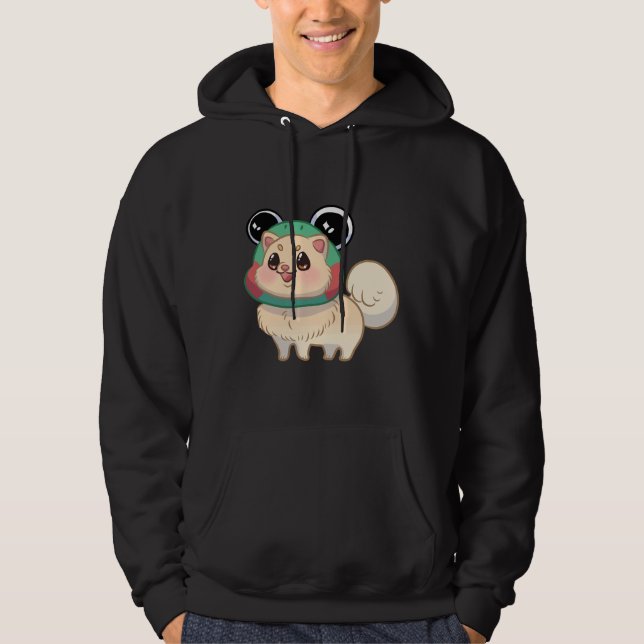 Pomeranian Frog Hoodie (Front)