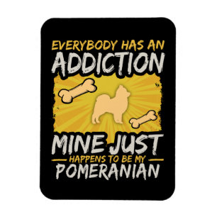 Pomeranian Funny Dog Addiction Magnet