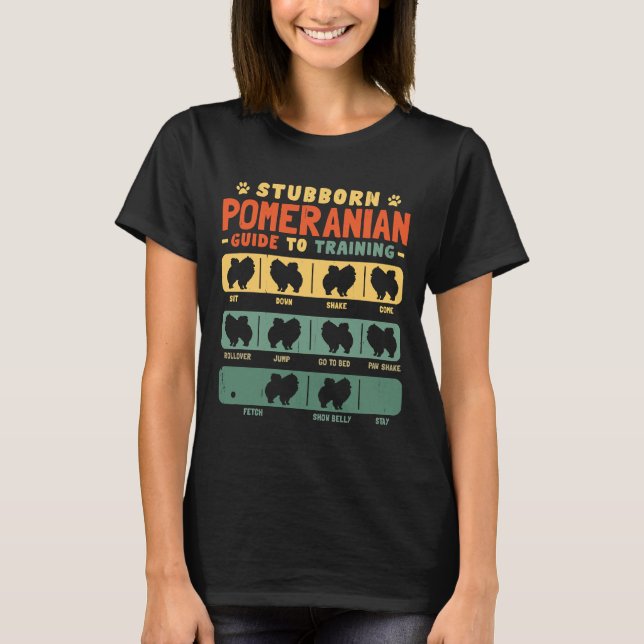 Pomeranian Funny Guide To Traning T-Shirt (Front)