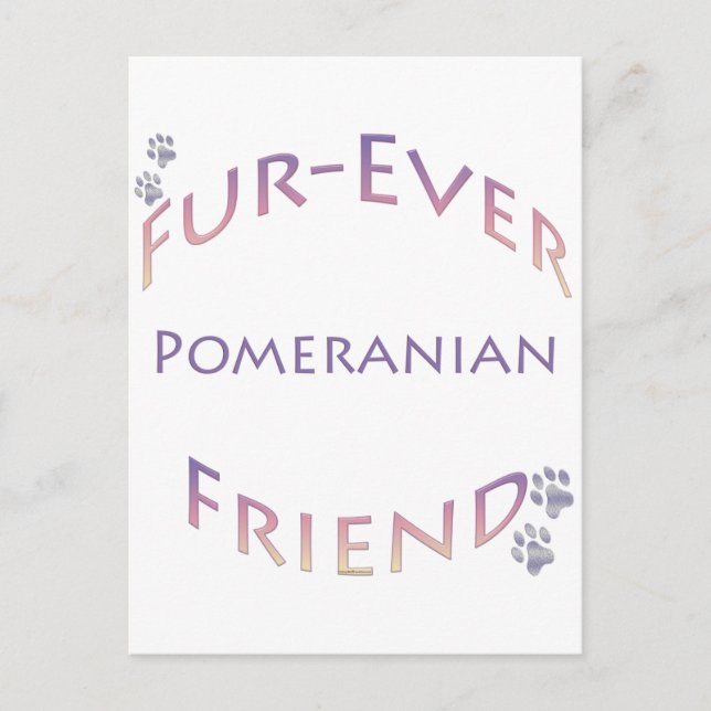 Pomeranian Furever Postcard (Front)