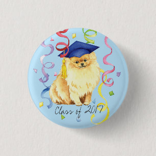 Pomeranian Graduate 3 Cm Round Badge