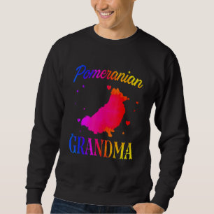 Pomeranian Grandma Vintage Colourful Cute Dog Mum Sweatshirt