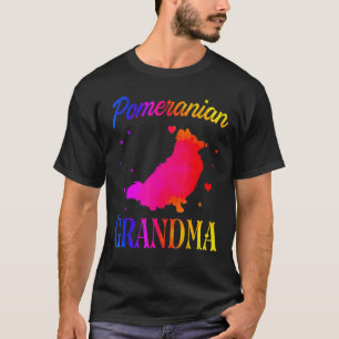 Pomeranian Grandma Vintage Colourful Cute Dog Mum T-Shirt