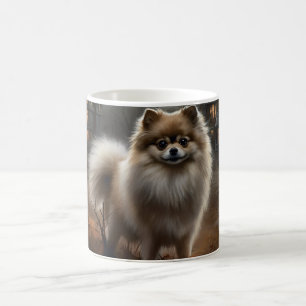 Pomeranian Halloween Scary Coffee Mug