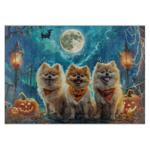 Pomeranian Halloween Spooky Cutting Board
