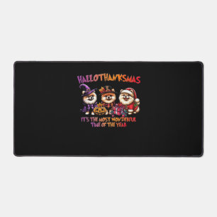 Pomeranian Halloween Thanksgiving Christmas Classi Desk Mat
