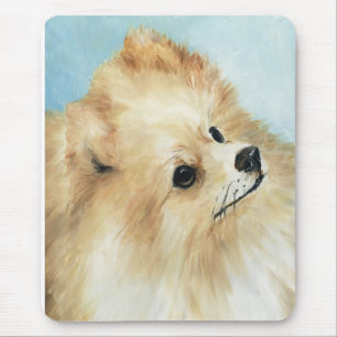 Pomeranian Head Study Dog Art Mouse Pad