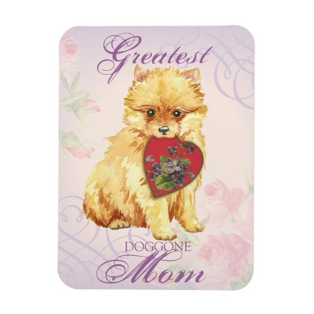 Pomeranian Heart Mum Magnet (Vertical)