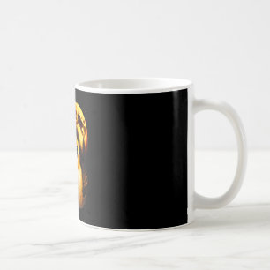 Pomeranian Howling to The Moon Vintage 90s Coffee Mug